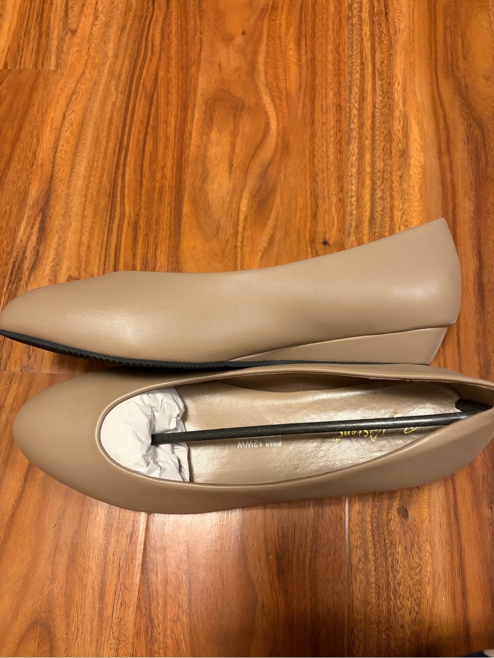 Angel Steps Taupe Rounded-Toe Wedge - Picture 2 of 2